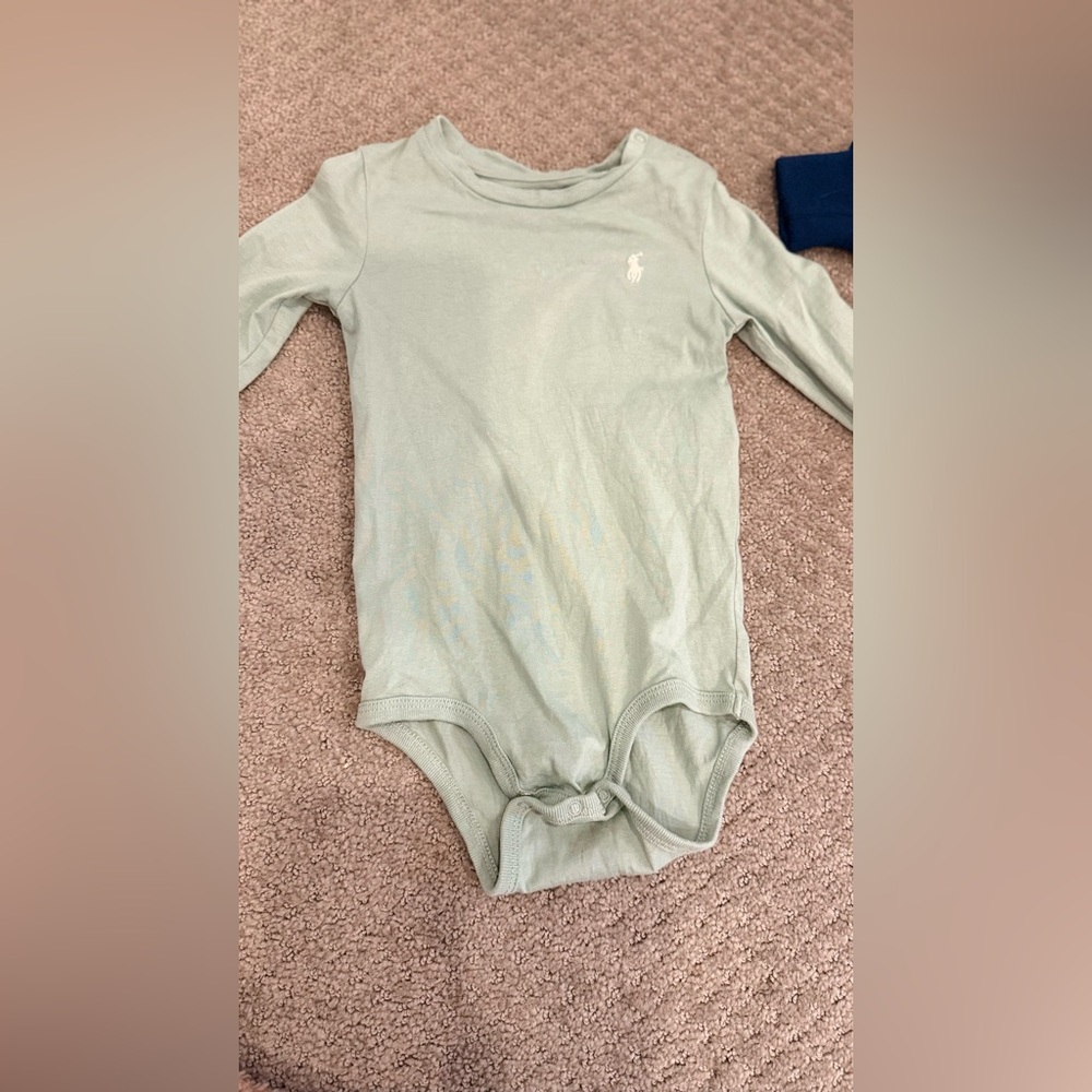 Ralph Lauren Kids Light Green Bodysuit